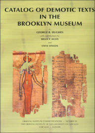 Title: Catalog of Demotic Texts in the Brooklyn Museum, Author: George R. Hughes
