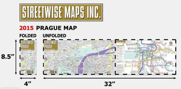 Streetwise Prague Map - Laminated City Center Street Map of Prague, Czech Republic - Folding Pocket Size Travel Map With Metro (2015)