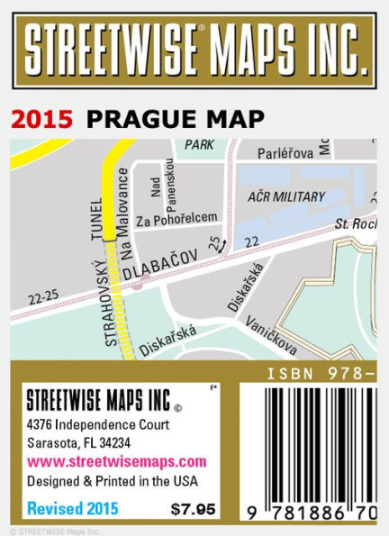 Streetwise Prague Map - Laminated City Center Street Map of Prague, Czech Republic - Folding Pocket Size Travel Map With Metro (2015)