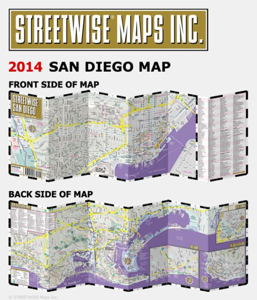 Streetwise San Diego Map - Laminated City Center Street Map of San Diego, California - Folding Pocket Size Travel Map With Metro (2014)