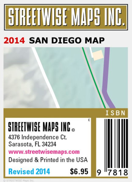 Streetwise San Diego Map - Laminated City Center Street Map of San Diego, California - Folding Pocket Size Travel Map With Metro (2014)