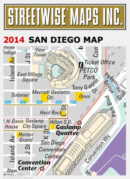 Streetwise San Diego Map - Laminated City Center Street Map of San Diego, California - Folding Pocket Size Travel Map With Metro (2014)