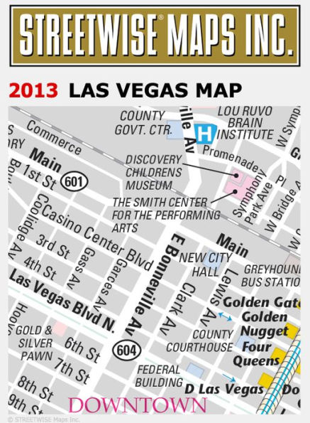 Streetwise Las Vegas Map - Laminated City Center Street Map of Las ...