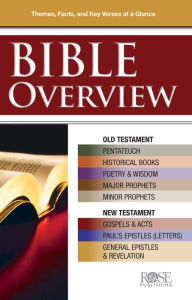 Title: Bible Overview pamphlet: Know Themes, Facts, and Key Verses at a Glance, Author: Rose Publishing