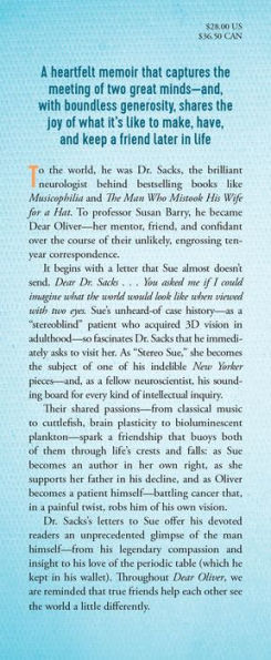 Dear Oliver: An Unexpected Friendship with Oliver Sacks