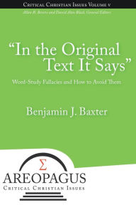 Title: In the Original Text It Says, Author: Benjamin J Baxter