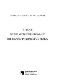 Title: Stelae of the Middle Kingdom and the Second Intermediate Period: Ägyptisches Museum und Papyrussammlung, Staatliche Museen zu Berlin, Author: Helmut Satzinger