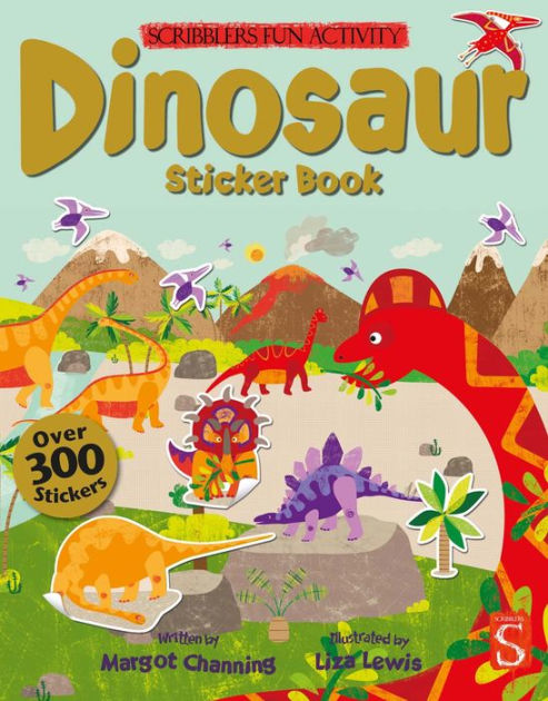 Dinosaur Sticker Book by Margot Channing, Liza Lewis |, Paperback ...