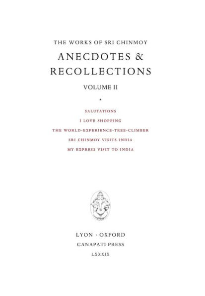 Anecdotes and Recollections II