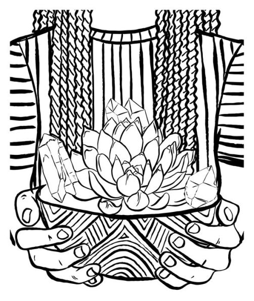 Women + Patterns Plants: A Self-Care Coloring Book