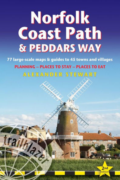 Norfolk Coast Path & Peddars Way: British Walking Guide: 77 Large-Scale Walking Maps (1:20,000) & Guides to 45 Towns & Villages - Planning, Places to Stay, Places to Eat