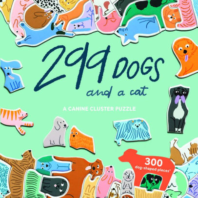 299 Dogs (and a cat) 300 Piece Puzzle: A Canine Cluster Puzzle by Lea