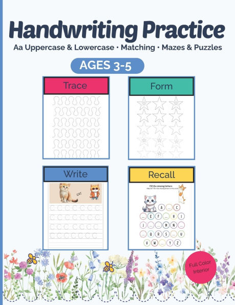 Handwriting Practice For Kids 3 -5: Preschool Writing Practice