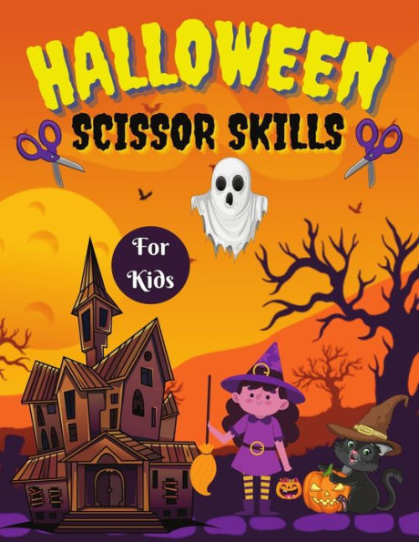Halloween scissor skills for kids: Book for Kids with Coloring and Cutting/Scissor Skills Cutting Practice for Little Kids, Boys and Girls