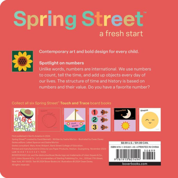 Spring Street Touch and Trace: Numbers