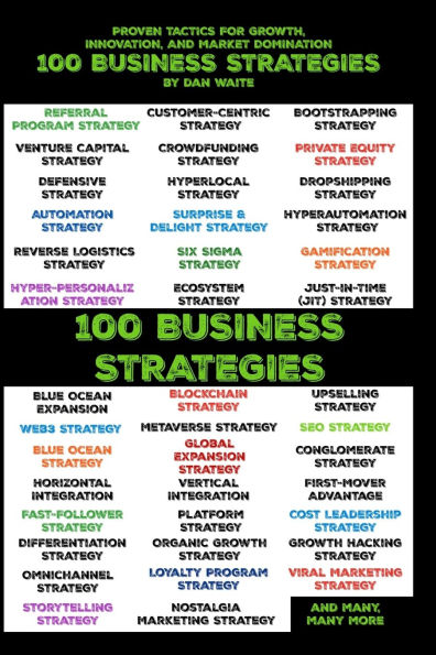 100 Business Strategies Proven Tactics for Growth, Innovation, and Market Domination: Actionable Strategies to Scale, Disrupt, and Lead in Any Industry