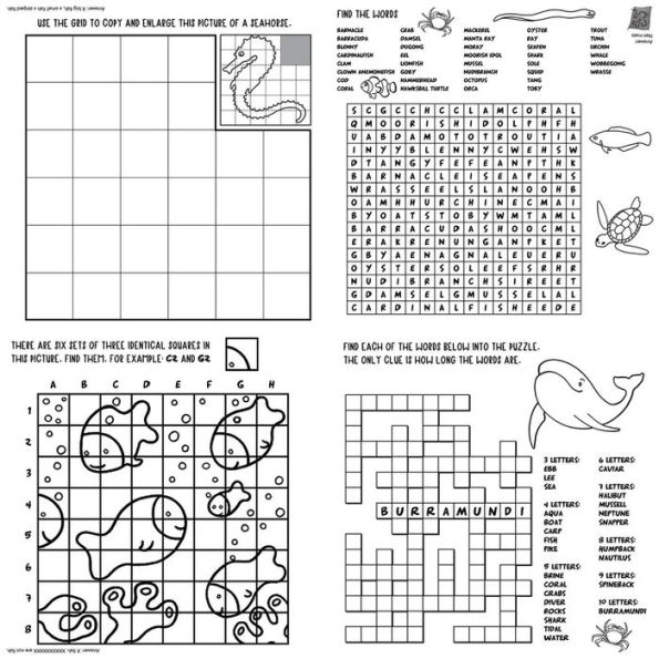 In the Ocean Activity Pack: Pencils, Poster, Puzzles, Stickers, Postcard