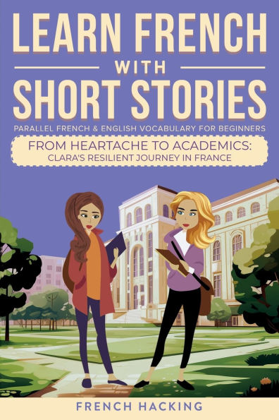 Learn French With Short Stories - Parallel & English Vocabulary for Beginners. From Heartache to Academics: Clara's Resilient Journey France