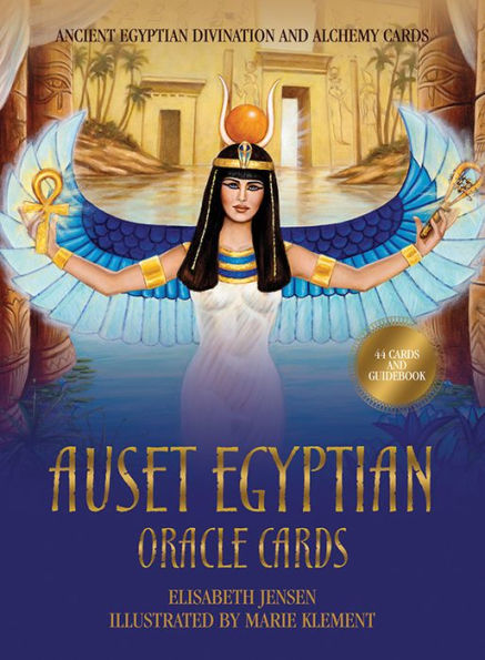 Auset Egyptian Oracle Cards: Ancient Egyptian Divination and Alchemy Cards (44 Full-Color Cards and 112-Page Guidebook)