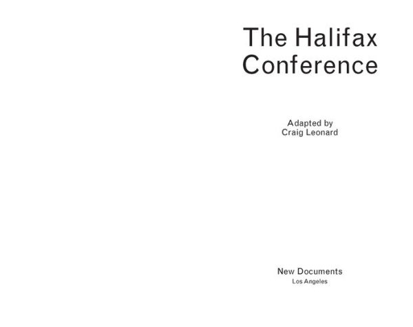 The Halifax Conference