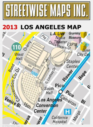 Streetwise Los Angeles Map - Laminated City Center Street Map of Los ...