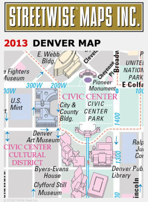 Streetwise Denver Map Laminated City Center Street Map