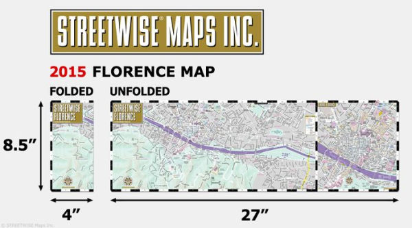 Streetwise Florence Map - Laminated City Center Street Map of Florence, Italy - Folding Pocket Size Travel Map with Train (2015)