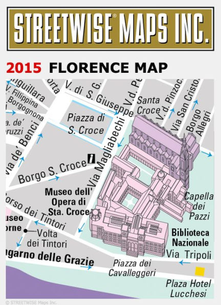 Streetwise Florence Map - Laminated City Center Street Map of Florence, Italy - Folding Pocket Size Travel Map with Train (2015)