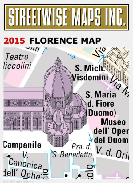 Streetwise Florence Map - Laminated City Center Street Map of Florence, Italy - Folding Pocket Size Travel Map with Train (2015)