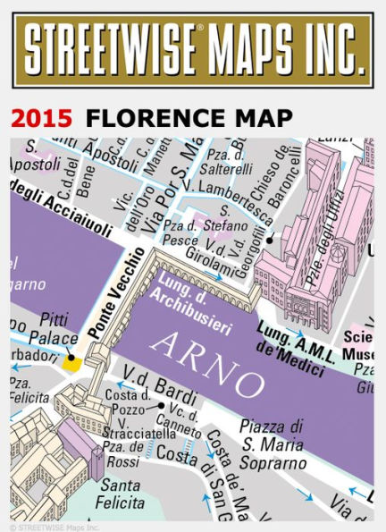 Streetwise Florence Map - Laminated City Center Street Map of Florence, Italy - Folding Pocket Size Travel Map with Train (2015)