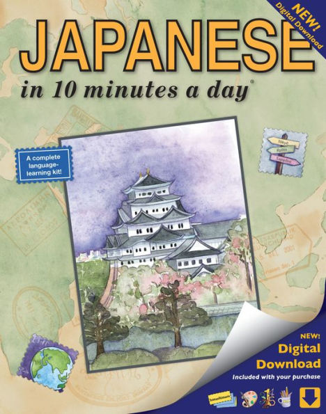 JAPANESE in 10 minutes a day: Language course for beginning and advanced study. Includes Workbook, Flash Cards, Sticky Labels, Menu Guide, Software, Glossary, and Phrase Guide. Grammar. Bilingual Books, Inc. (Publisher)