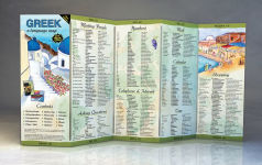 Alternative view 5 of GREEK a language map: Quick reference phrase guide for beginning and advanced use. Words and phrases in English, Greek, and phonetics for easy pronunciation. Greek language at your fingertips for travel and communicating. Publisher: Bilingual Books, Inc.
