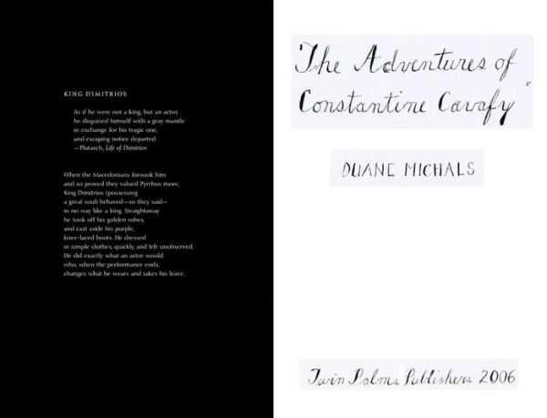 Duane Michals: The Adventures of Constantine Cavafy