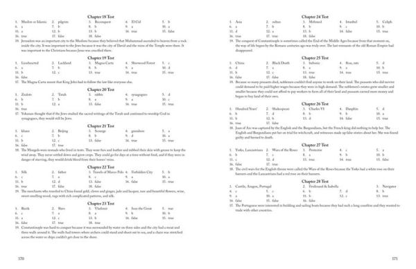 Story of the World, Vol. 2 Test and Answer Key: History for the Classical Child: The Middle Ages