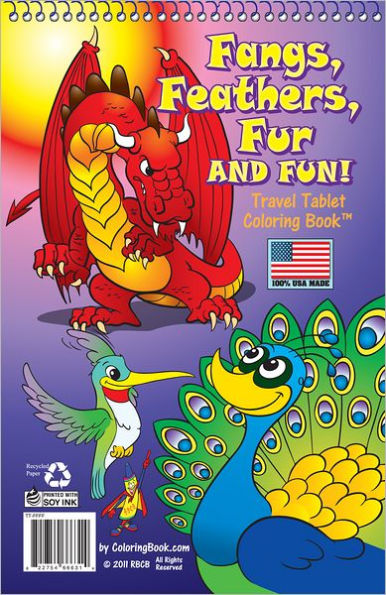 Fangs, Feathers, Fur and Fun! Coloring Book