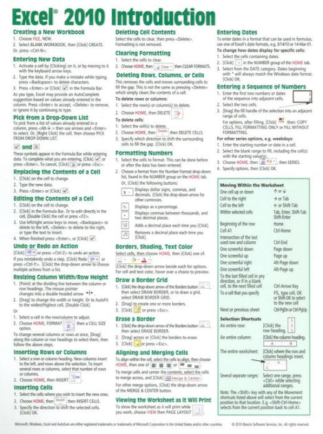 Excel Reference Cheat Sheet | Images and Photos finder