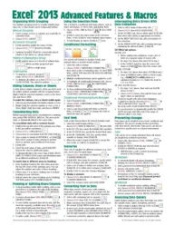 Title: Microsoft Excel 2013 Advanced & Macros Quick Reference Guide (Cheat Sheet of Instructions, Tips & Shortcuts - Laminated Card), Author: Beezix