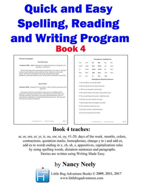 Quick and Easy Spelling, Reading and Writing Program Book 4