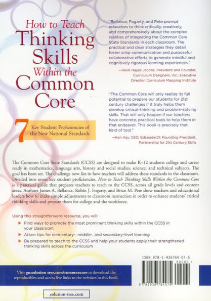 How to Teach Thinking Skills Within the Common Core