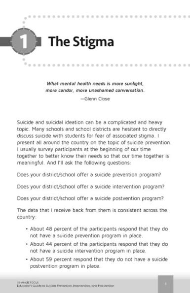 15-Minute Focus: Suicide: Prevention, Intervention, and Postvention: Brief Counseling Techniques that Work