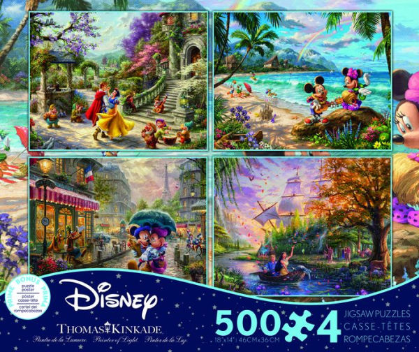 Thomas Kinkade Disney 500 Piece 4 in 1 Puzzle