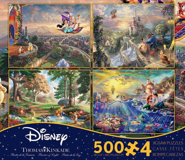 Thomas Kinkade Disney 4 in 1 500 pc Puzzles, 1 - Pay Less Super