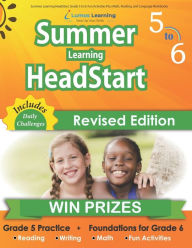 Title: Summer Learning HeadStart, Grade 5 to 6: Fun Activities Plus Math, Reading, and Language Workbooks: Bridge to Success with Common Core Aligned Resources and Workbooks, Author: Lumos Learning