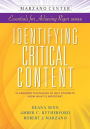 Identifying Critical Content : Classroom Techniques to Help Students Know What Is Important