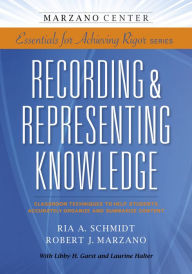 Title: Recording & Representing Knowledge: Classroom Techniques to Help Students Accurately Organize and Summarize Content, Author: Ria A. Schmidt
