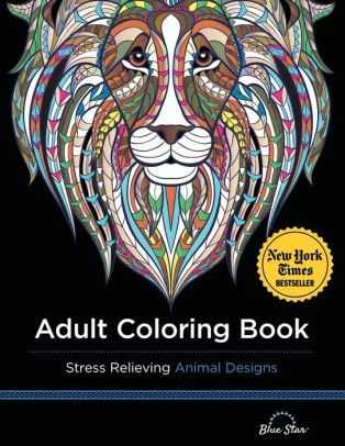 Adult Coloring Book Stress Relieving Animal Designspaperback - 