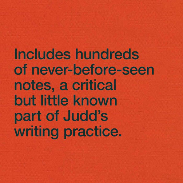 Donald Judd Writings