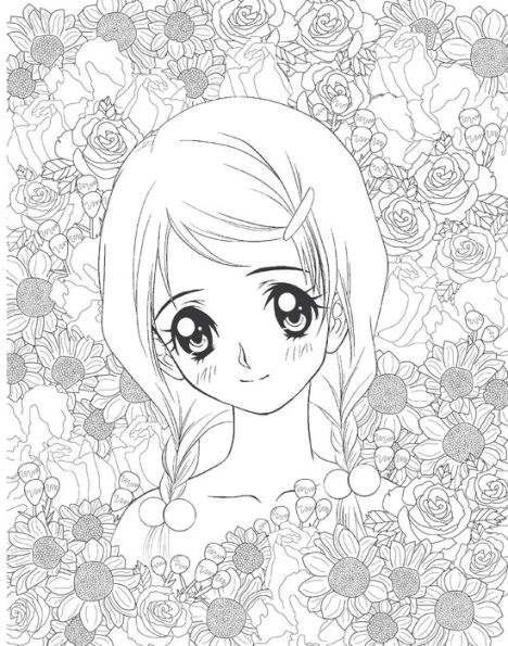 Anime coloring book teens & adults: Awesome Japanese anime coloring pages,  beautiful and fun Characters to Color, enjoy!!! (Paperback)