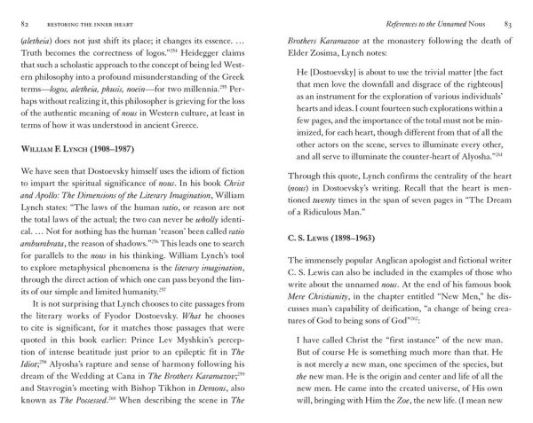 Restoring The Inner Heart: Nous Dostoevsky's Ridiculous Man