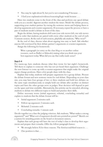 Transforming Practices for the High School Classroom